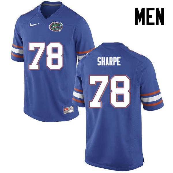 Florida Gators Men #78 David Sharpe College Football Jersey Blue